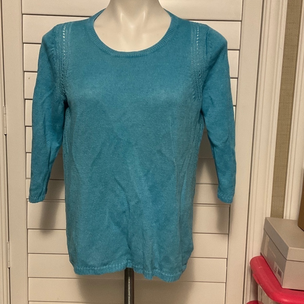 Talbots Teal Women's Blouse - Picture 1 of 14